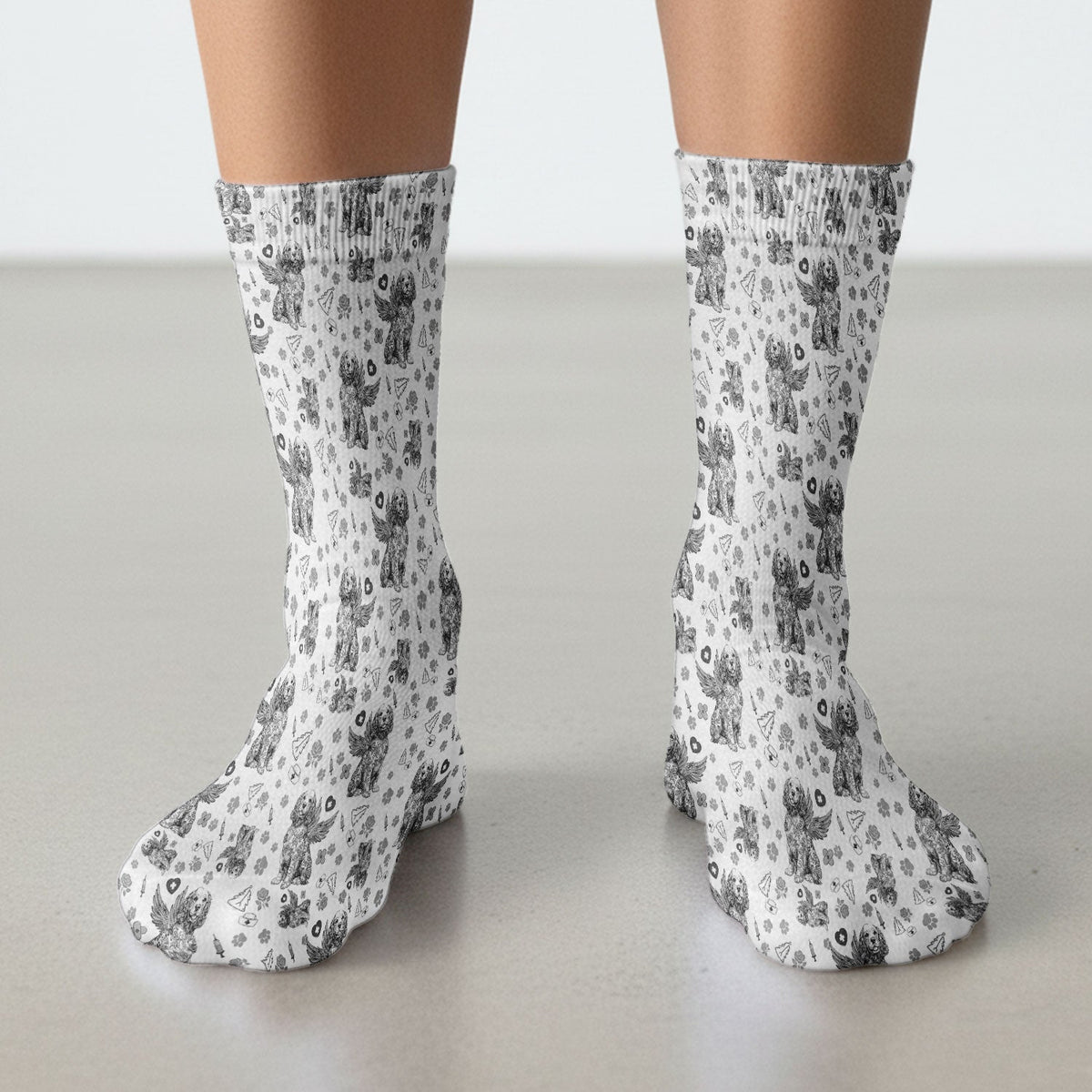 Toile De Jouy Angel Puppy Nurse Socks