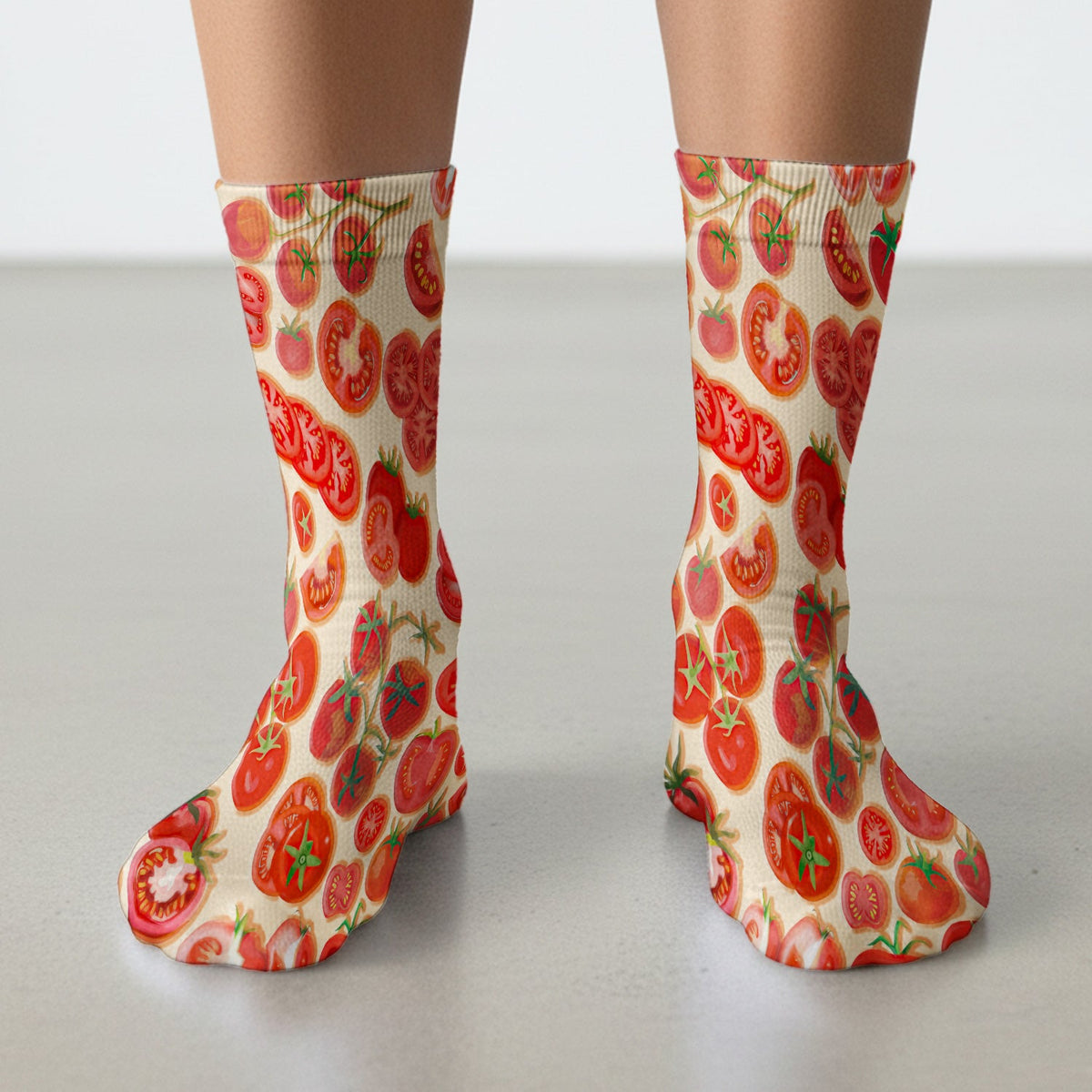 Fresh Cherry Tomato Slices Nurse Socks