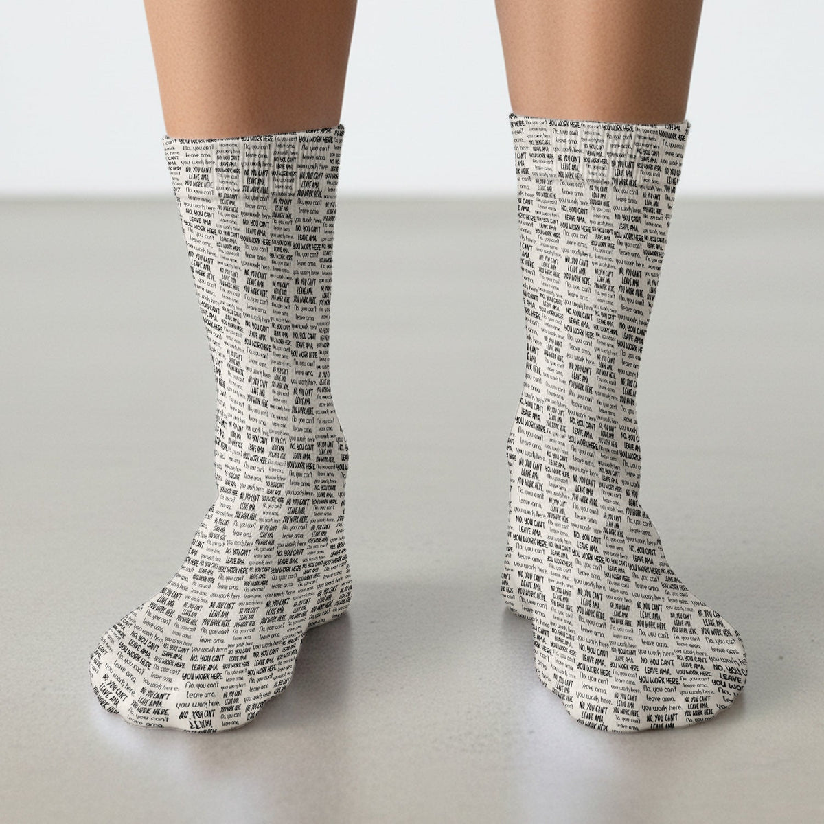Repeating Work Quote Nurse Socks