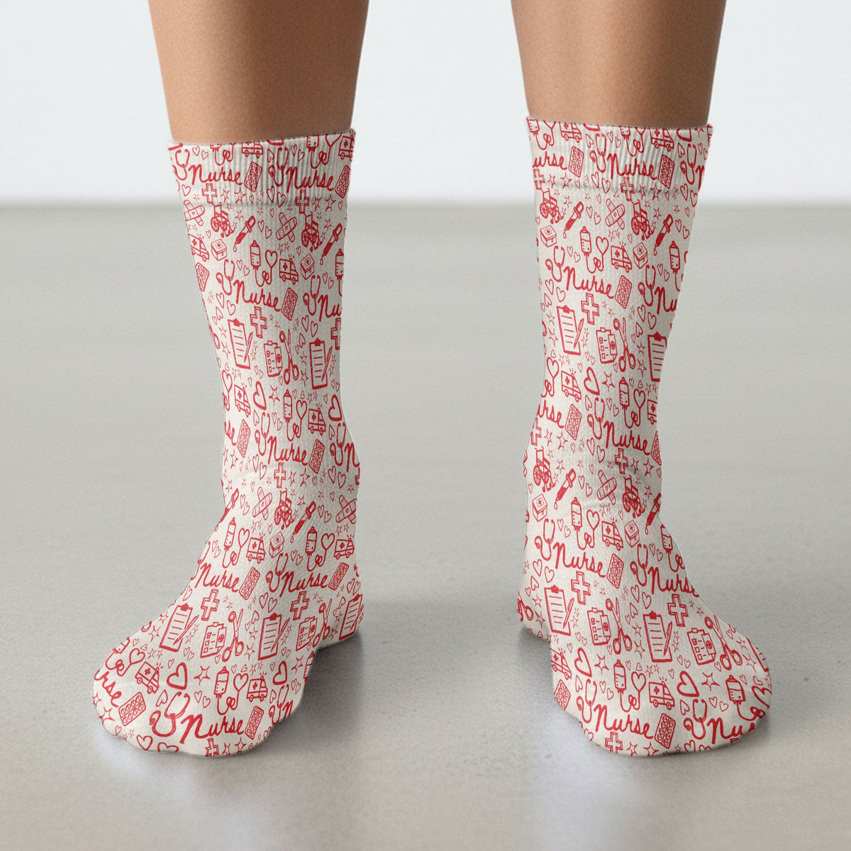 Heart Medical Nurse Socks