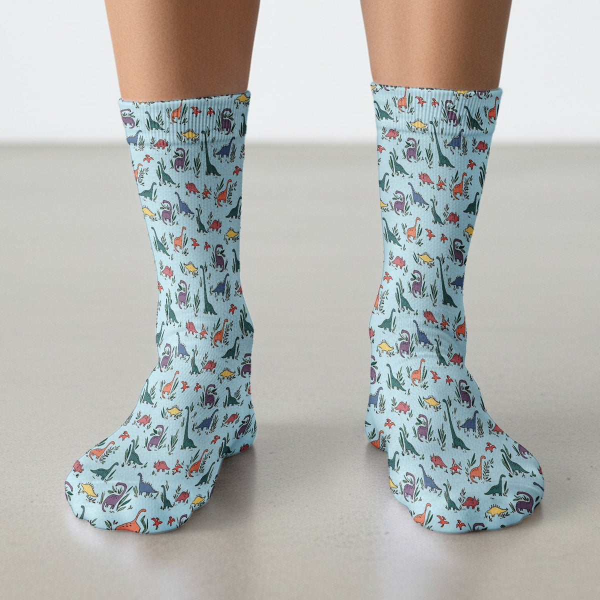 Dinosaur Leafy Garden Nurse Socks