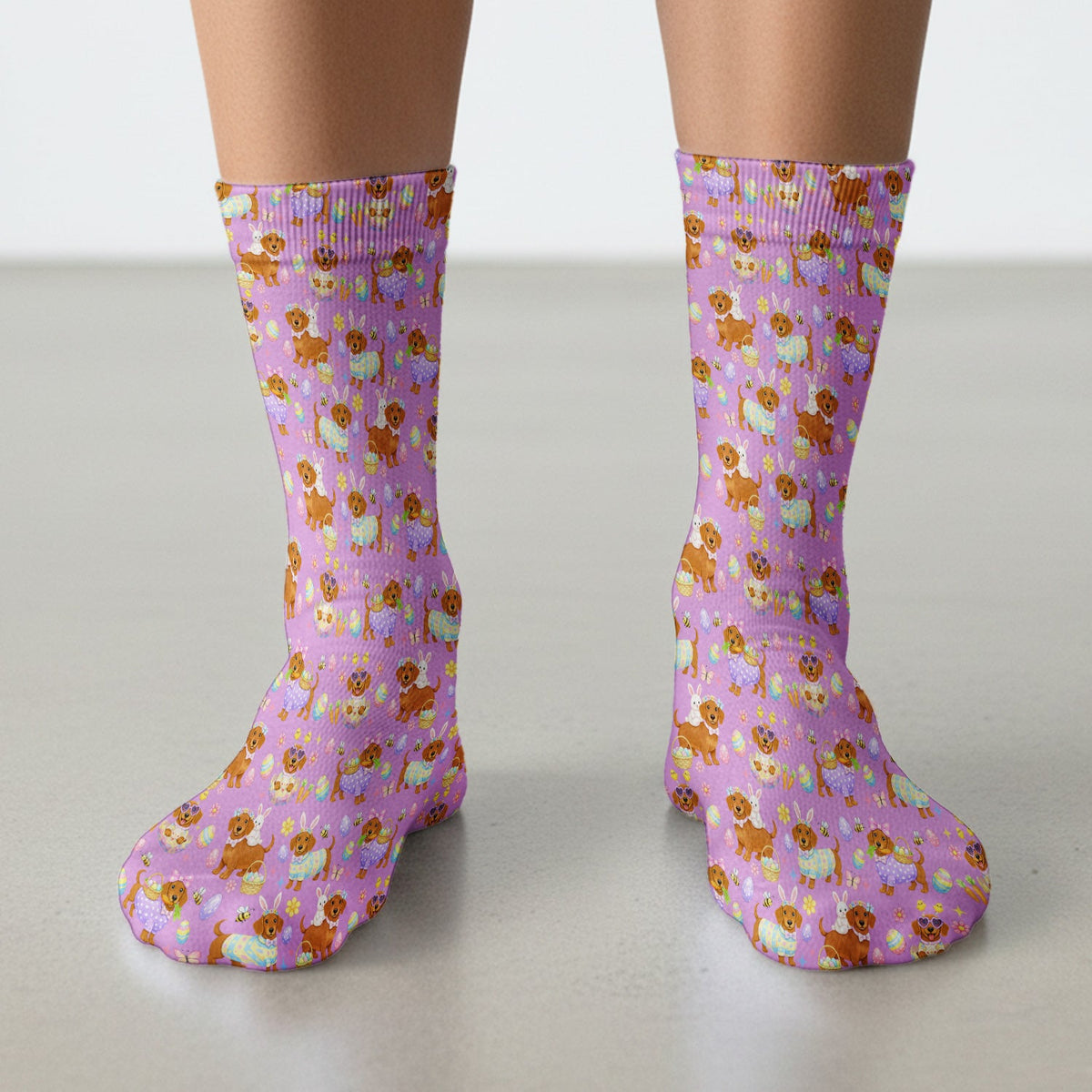 Easter Dachshund Nurse Socks