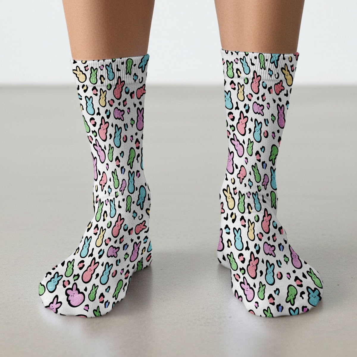 Pastel Bunny Nurse Socks