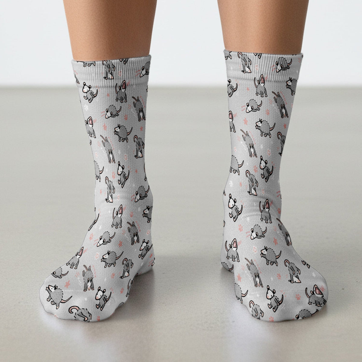 Cartoon Opossum Nurse Socks
