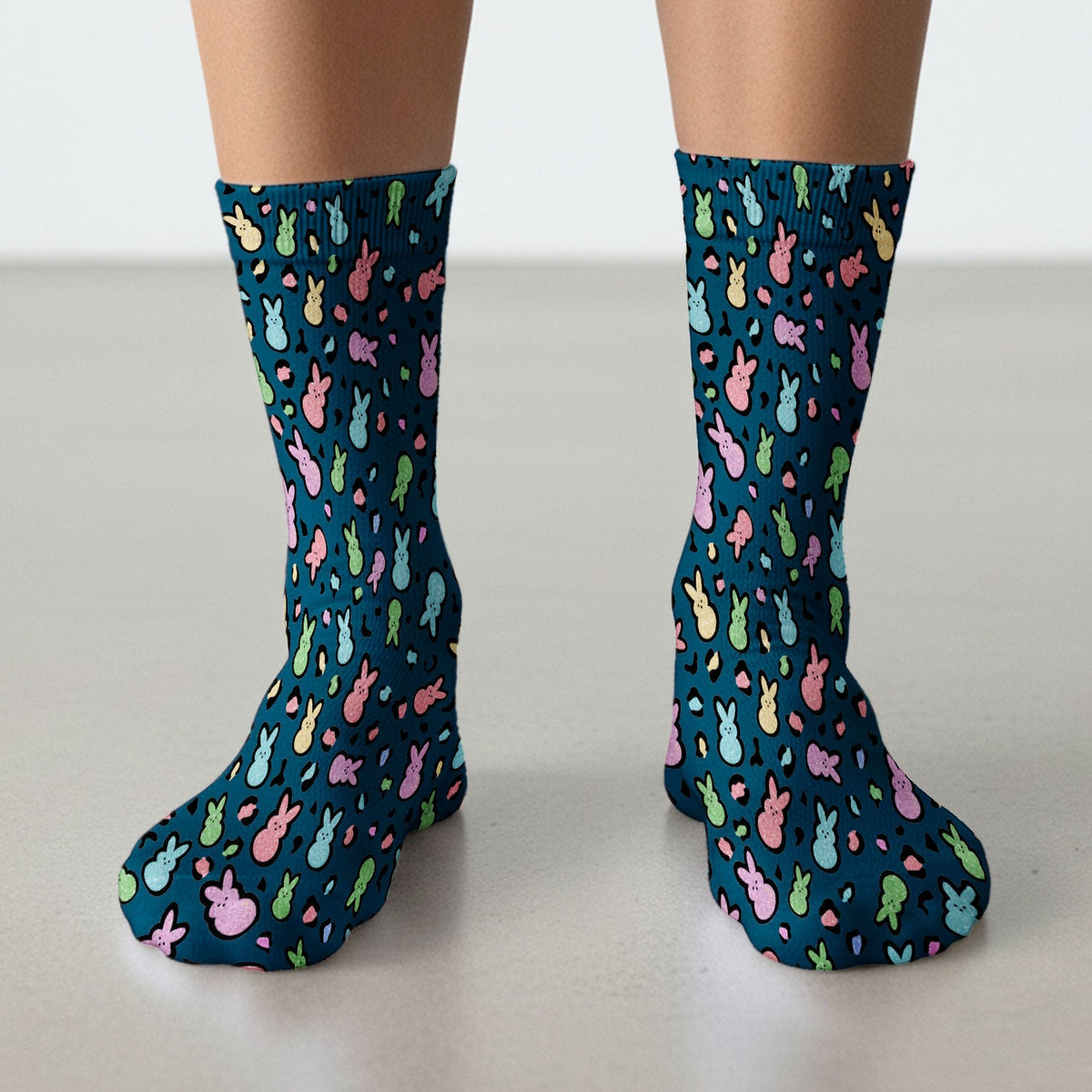 Pastel Bunny Nurse Socks