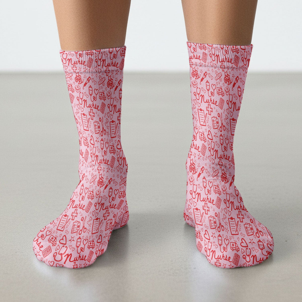 Heart Medical Nurse Socks