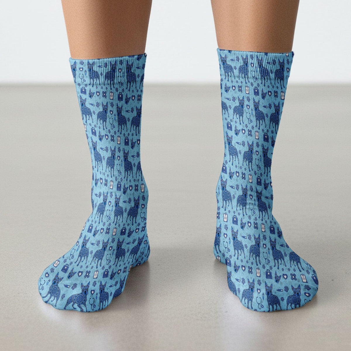 Blue Heeler Australian Cattle Dog Nurse Socks
