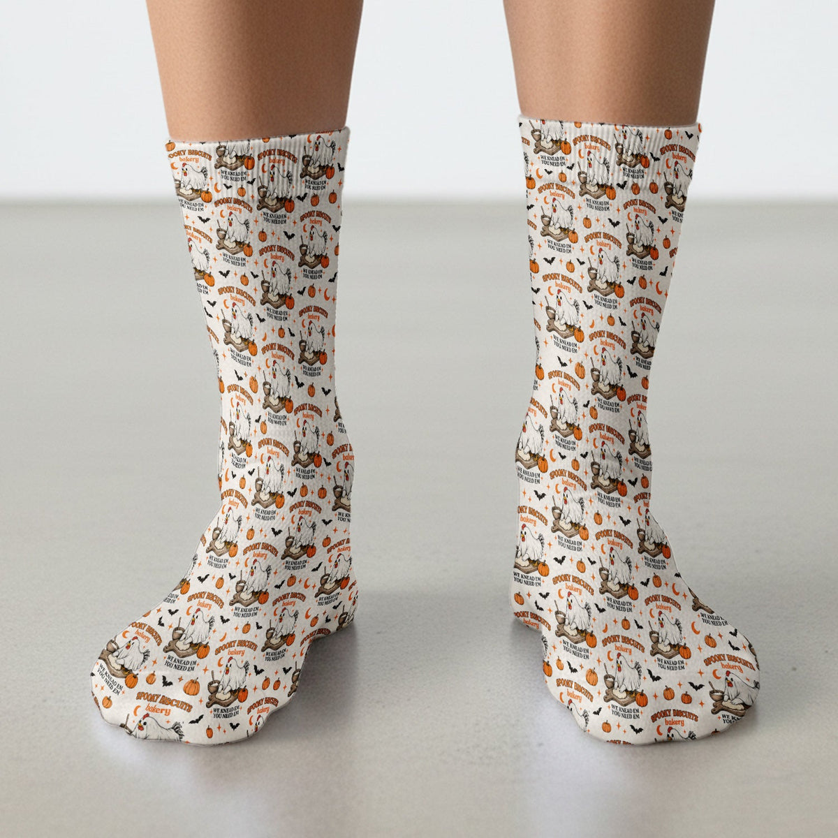 Spooky Biscuits Chicken Nurse Socks - Halloween Gift