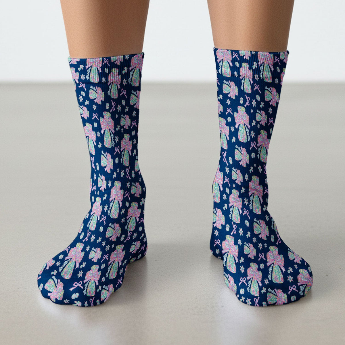 Colorful Bow Nurse Socks