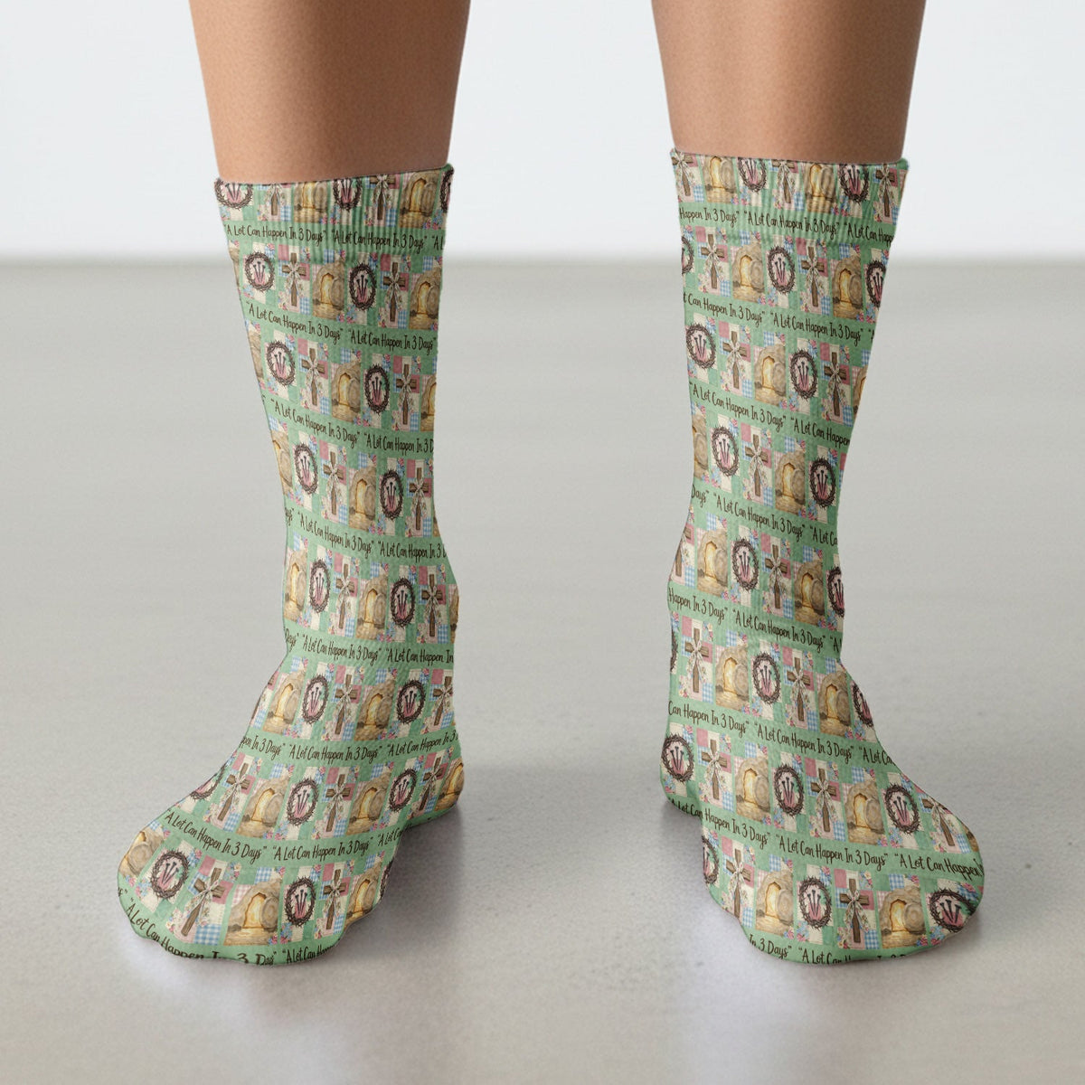 Christian Easter Cross Nurse Socks