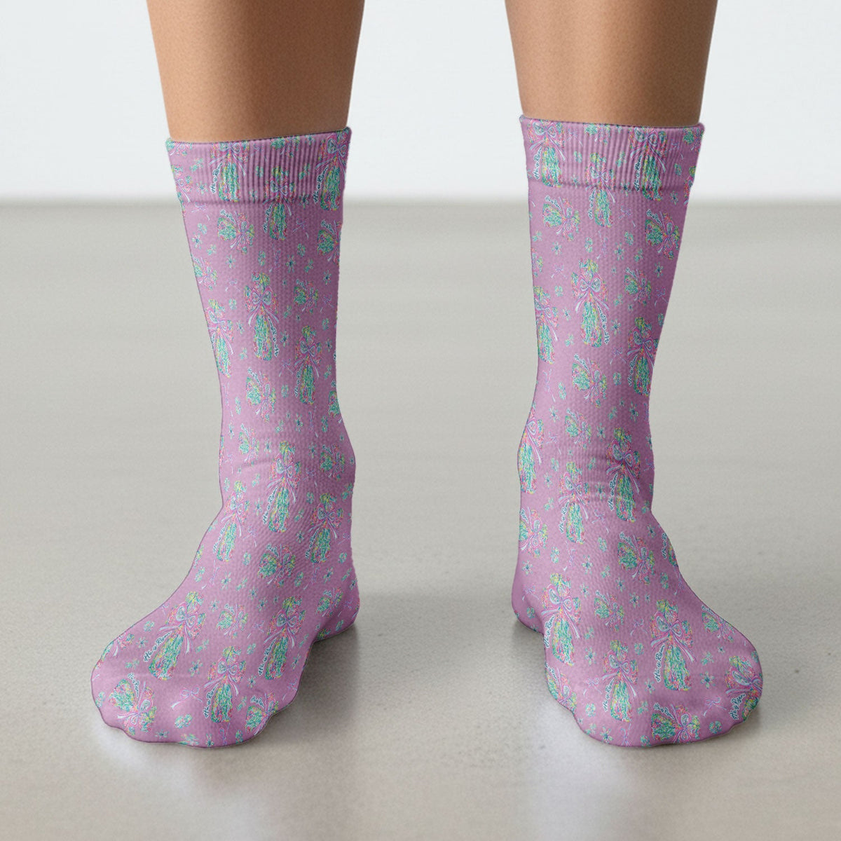 Colorful Bow Nurse Socks