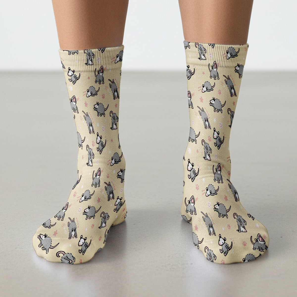 Cartoon Opossum Nurse Socks