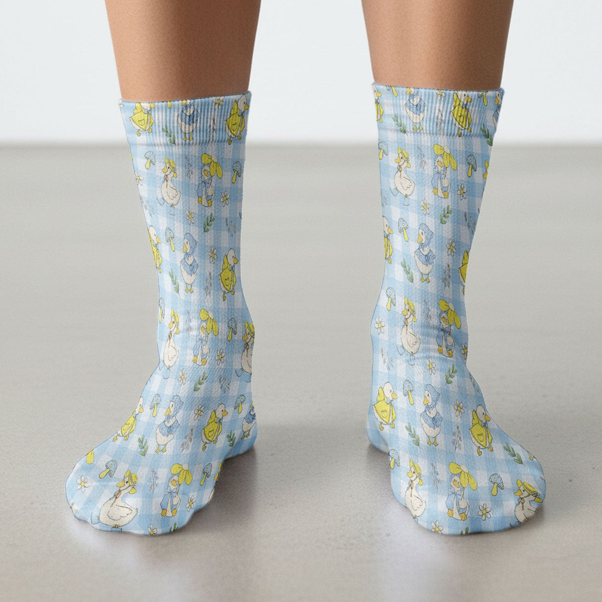Duck Outfit Gingham Nurse Socks