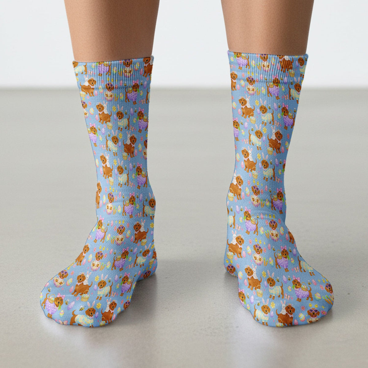 Easter Dachshund Nurse Socks