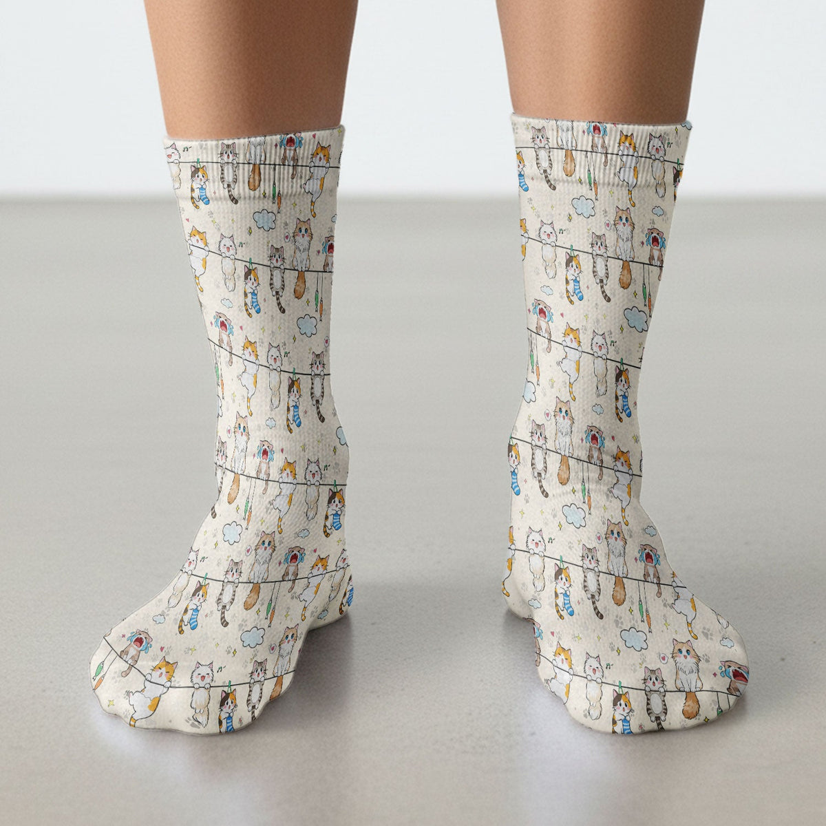 Cats With Cute Expressions Nurse Socks