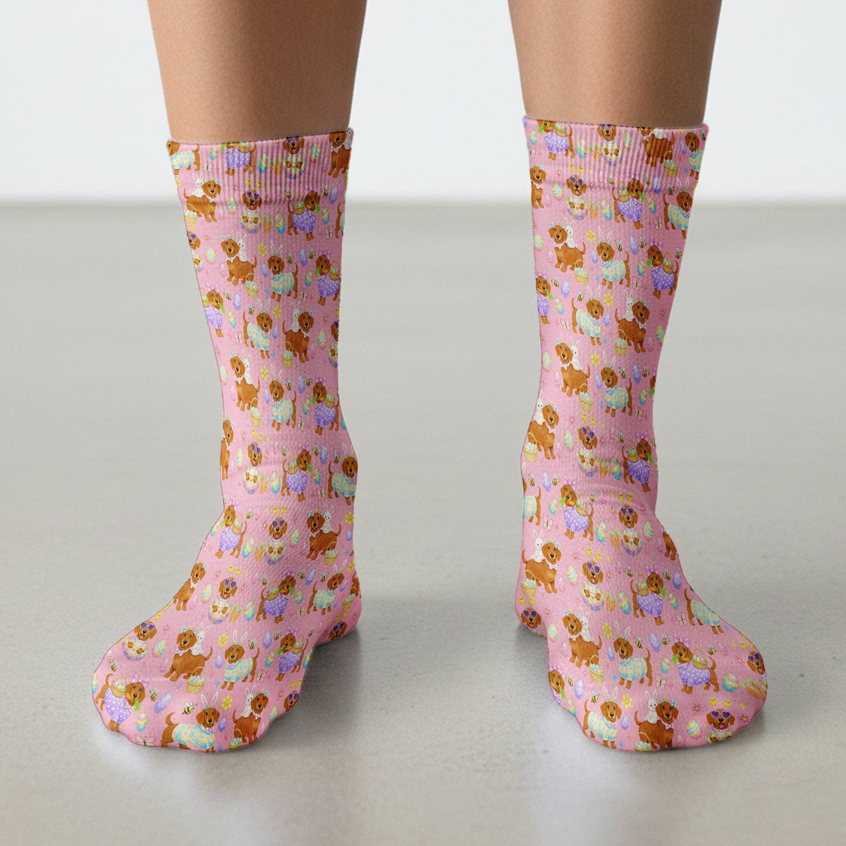 Easter Dachshund Nurse Socks