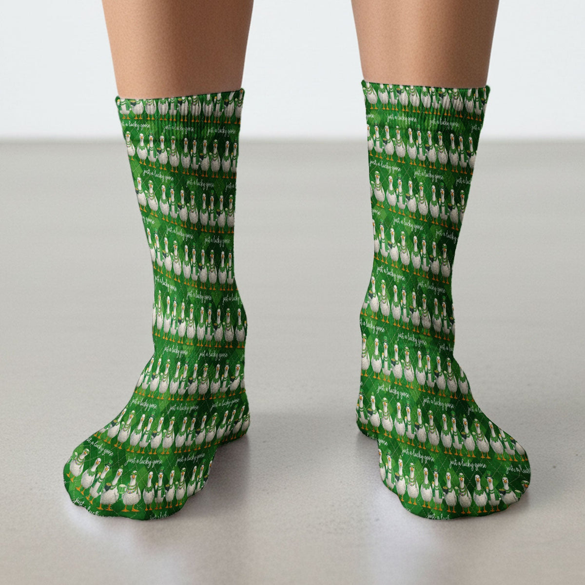Lucky Goose Argyle Nurse Socks - St Patricks Day Gift