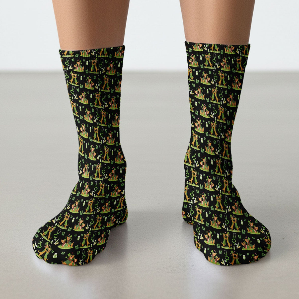 Valentine Dog Nurse Heart Socks