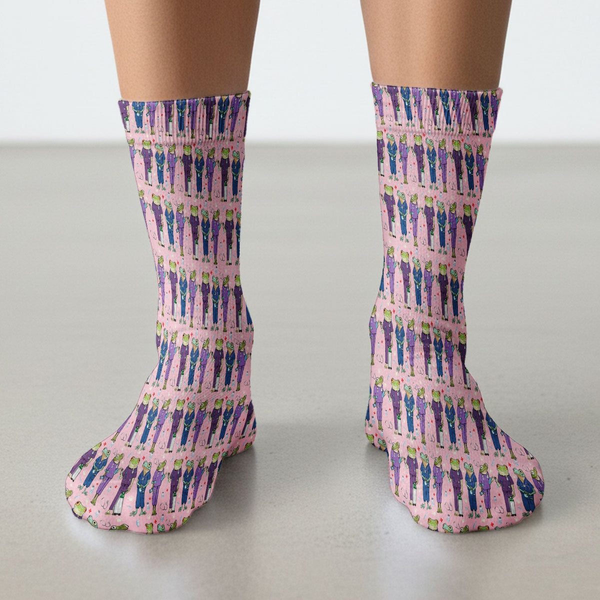 Frog Print Nurse Socks