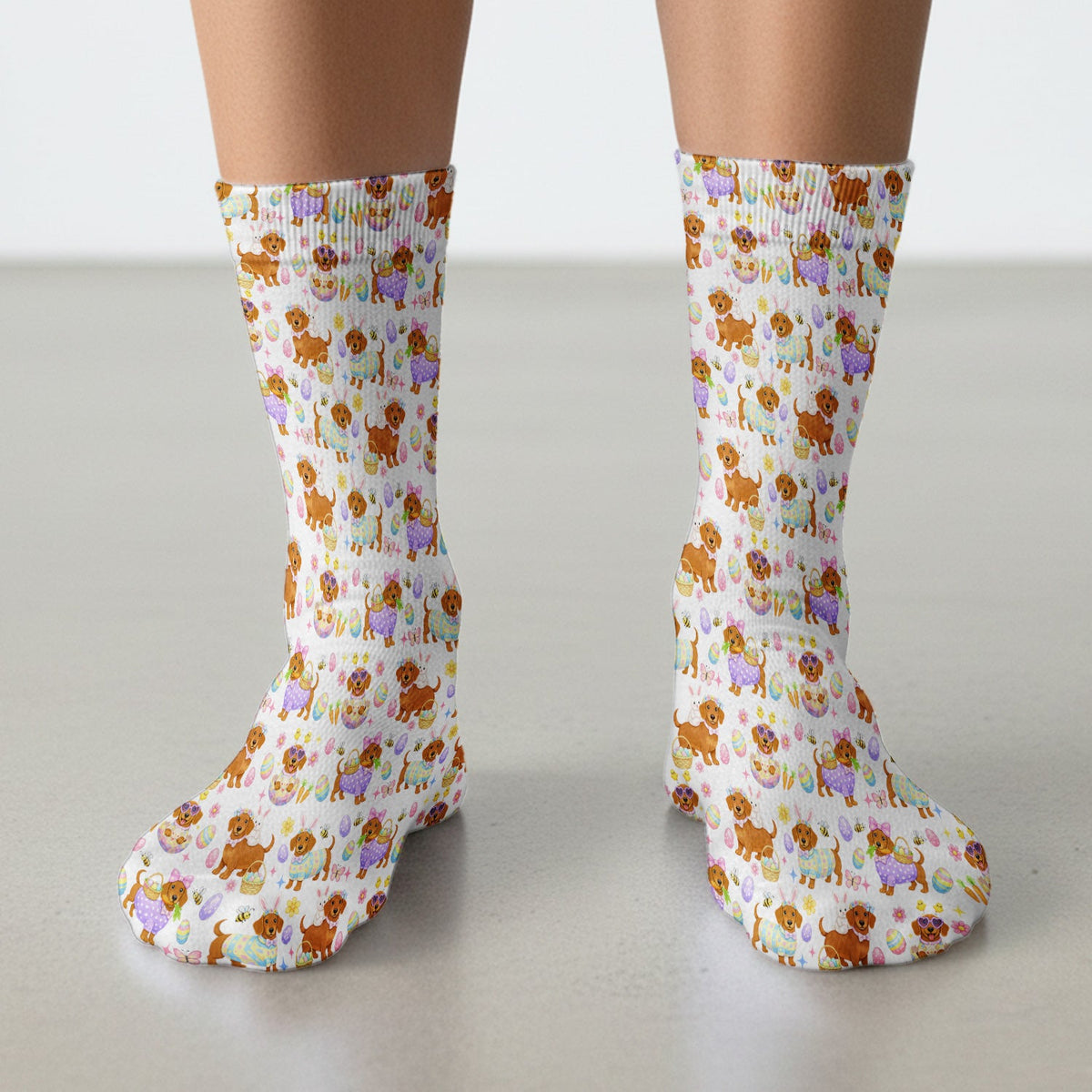 Easter Dachshund Nurse Socks
