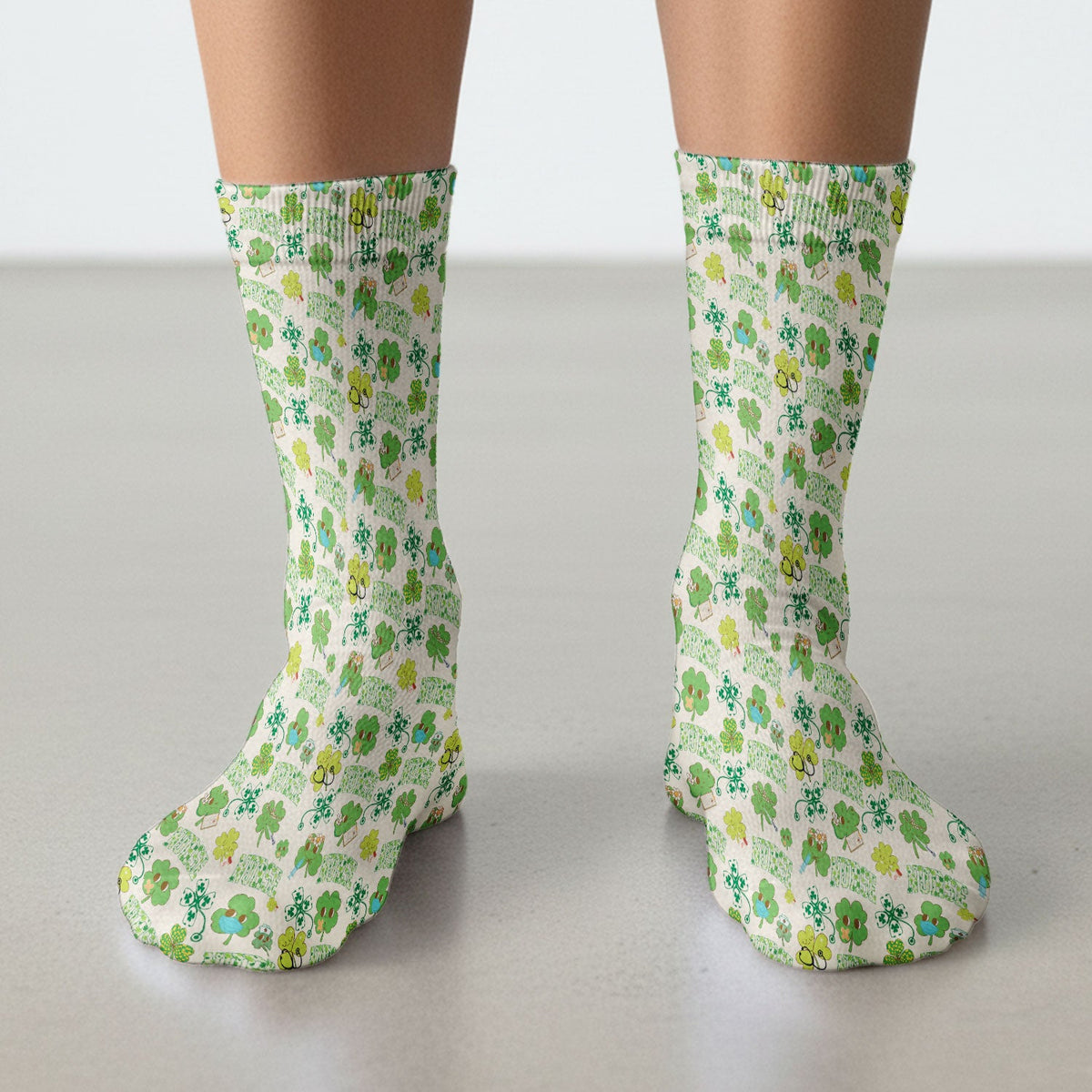 Lucky Shamrock Nurse Socks - St Patricks Day Gift
