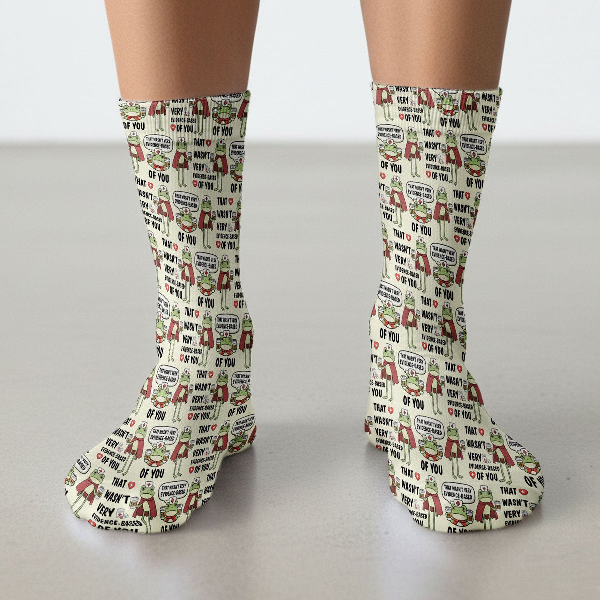 Frog Quote Nurse Socks