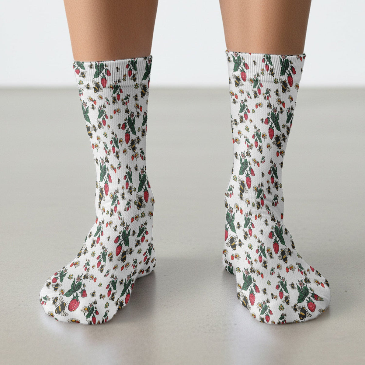 Strawberry Bee Daisy Nurse Socks