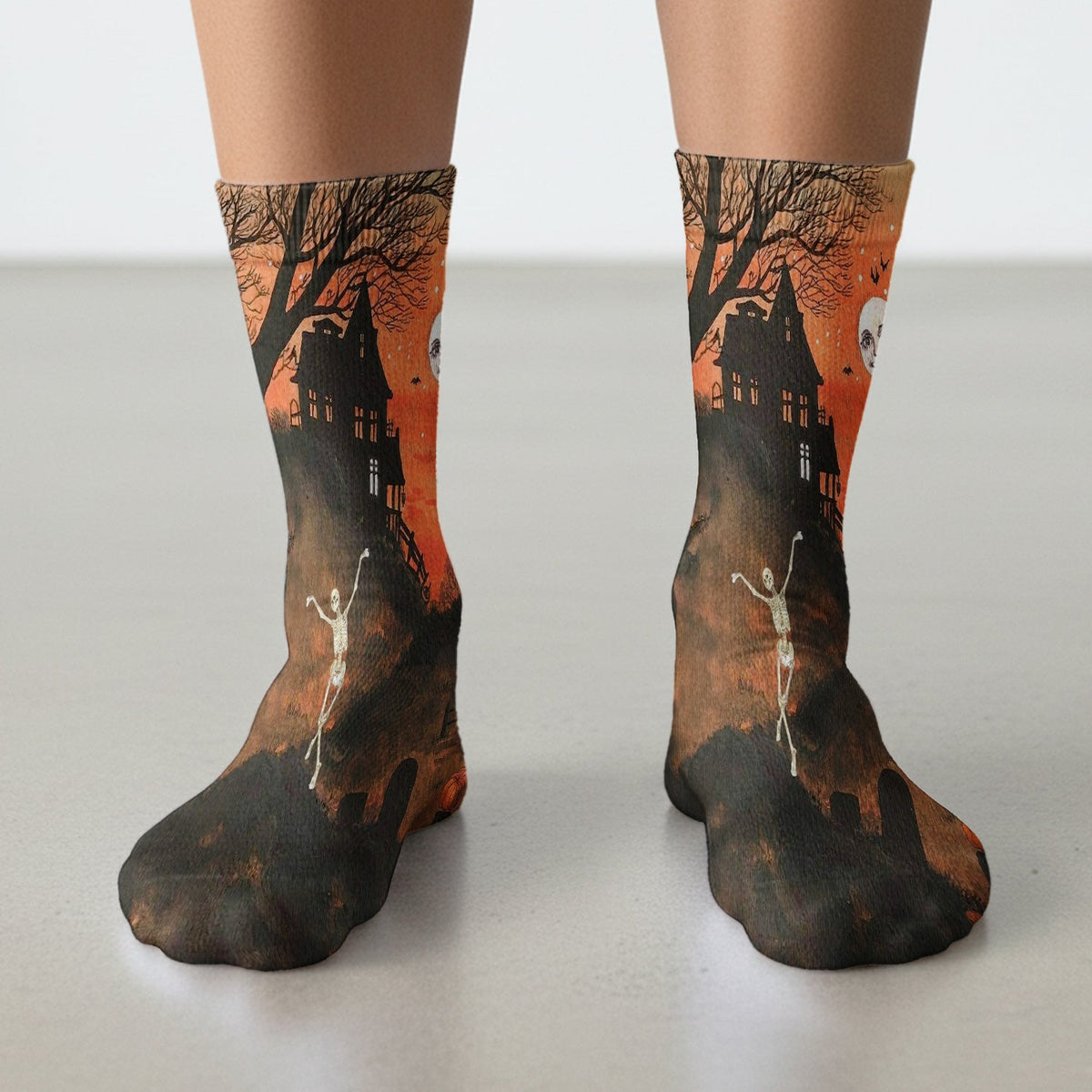 Haunted House Nurse Socks - Halloween Gift