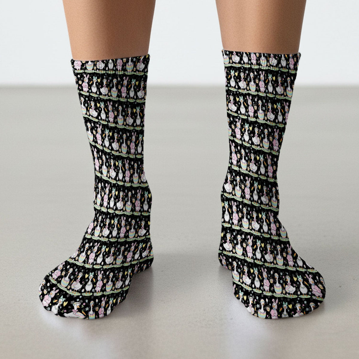 Goose Bunny Egg Nurse Socks - Easter Gift