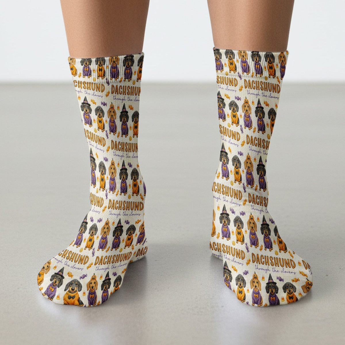 Candy Dachshund Nurse Socks
