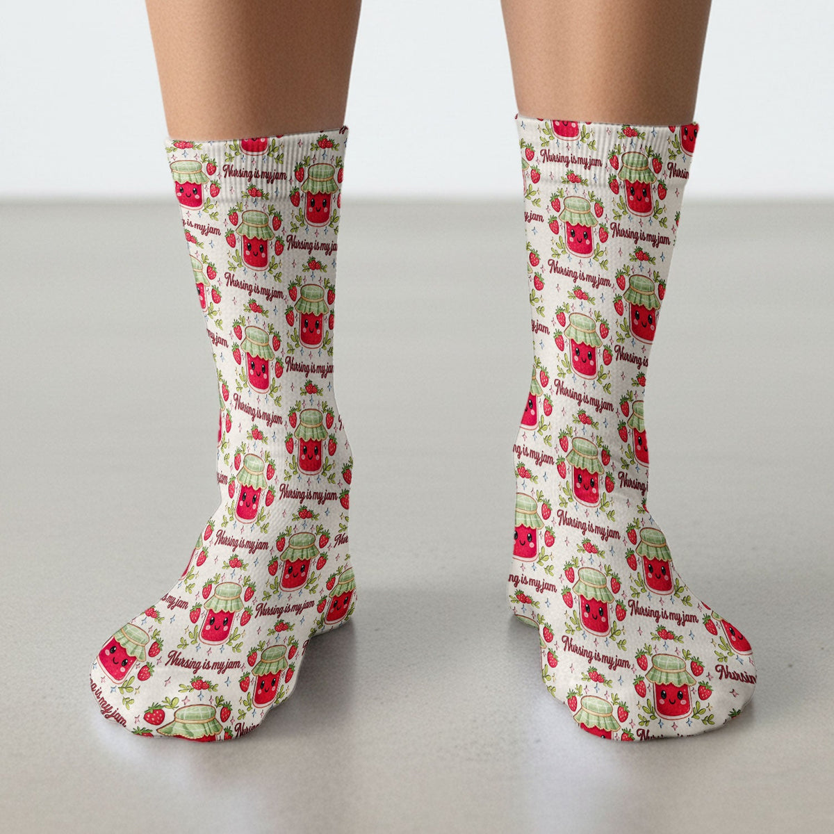 Strawberry Jam Nurse Socks