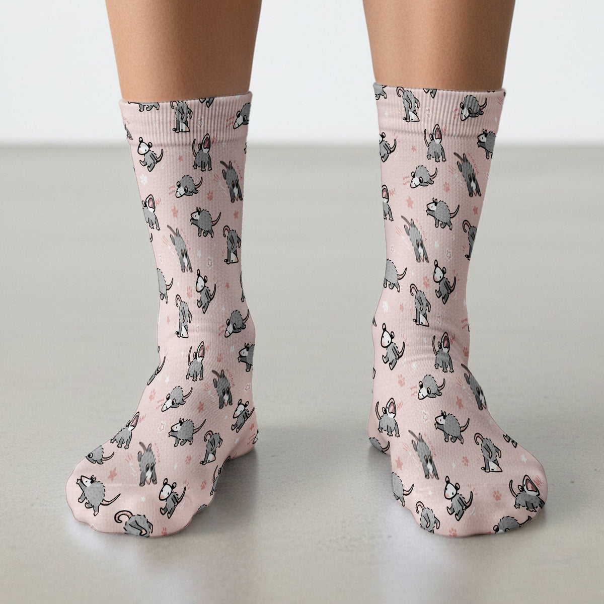 Cartoon Opossum Nurse Socks
