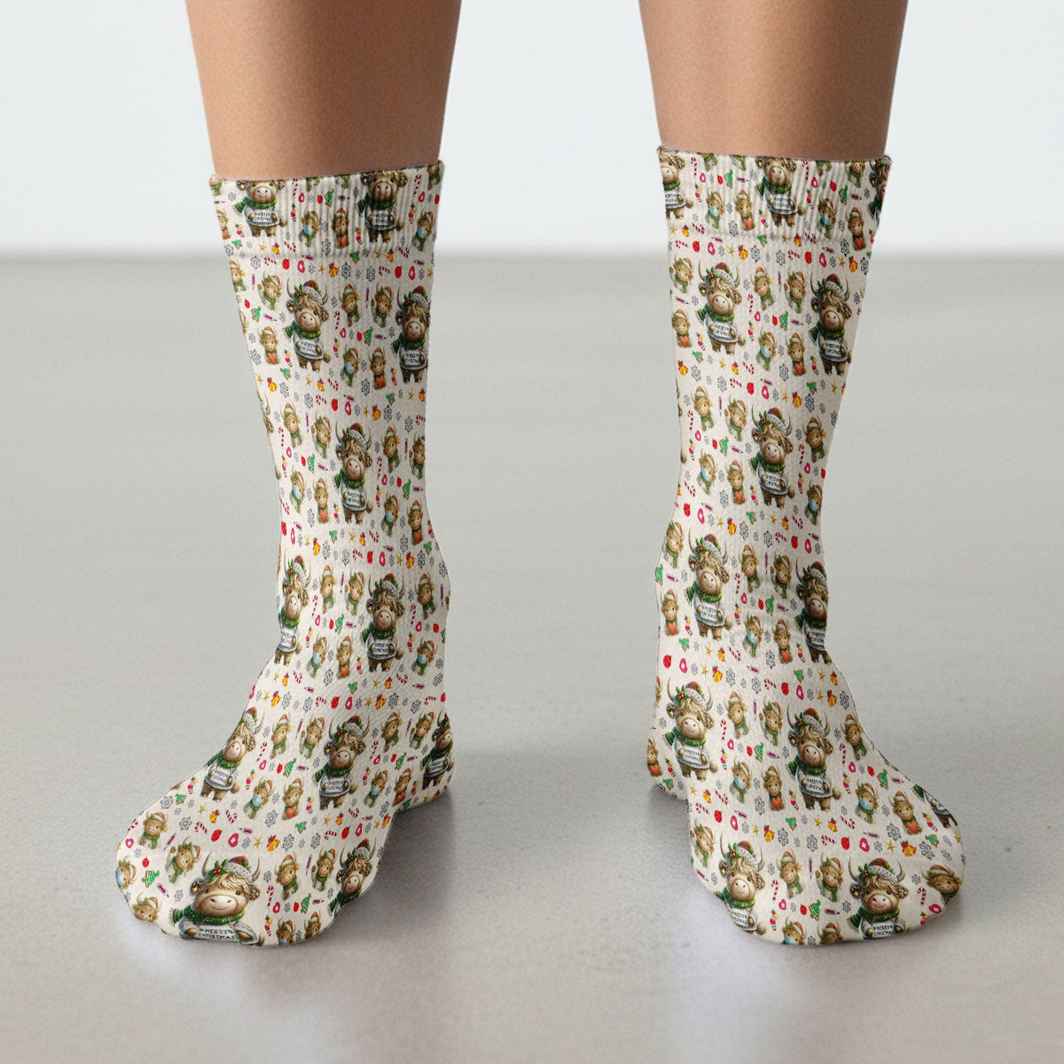Highland Cow Nurse Socks - Christmas Gift