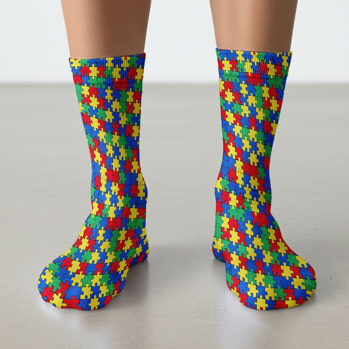 Autism Awareness Puzzle Nurse Socks