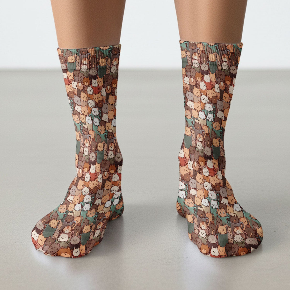 Kittens in Mug Nurse Socks