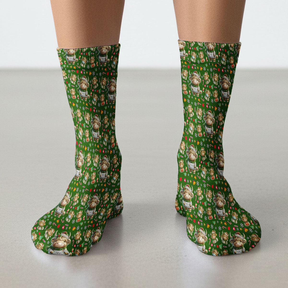 Highland Cow Nurse Socks - Christmas Gift