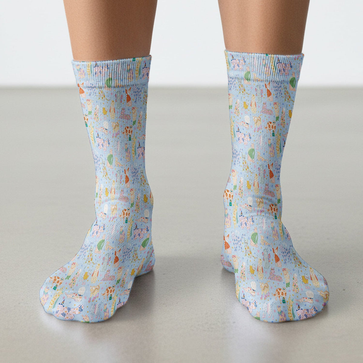 Colorful Cats Nurse Socks