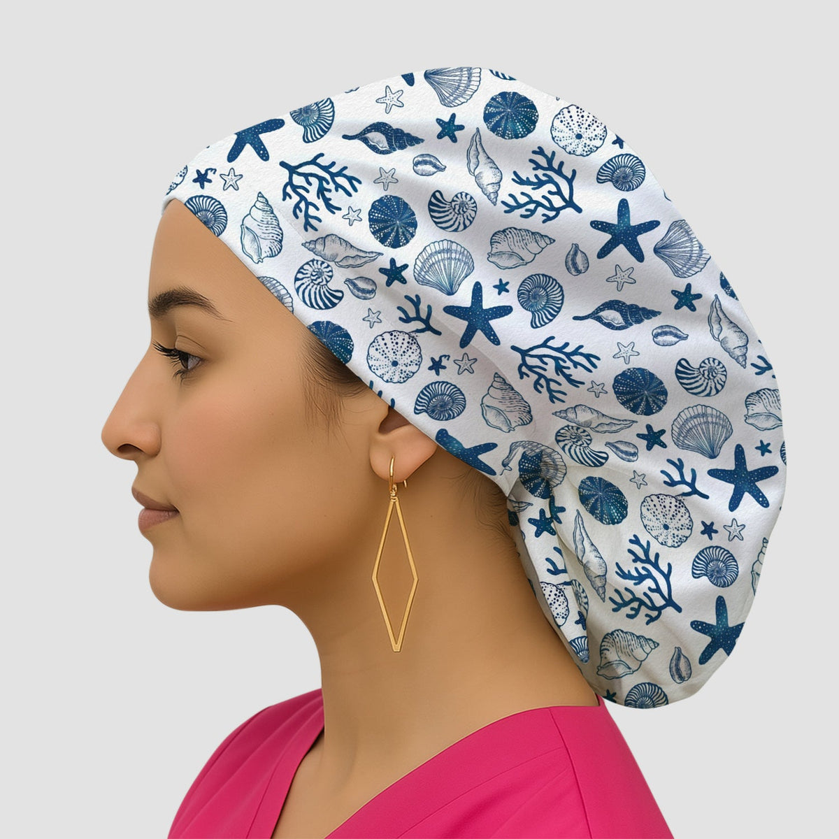 Ocean Shell Starfish Scrub Cap