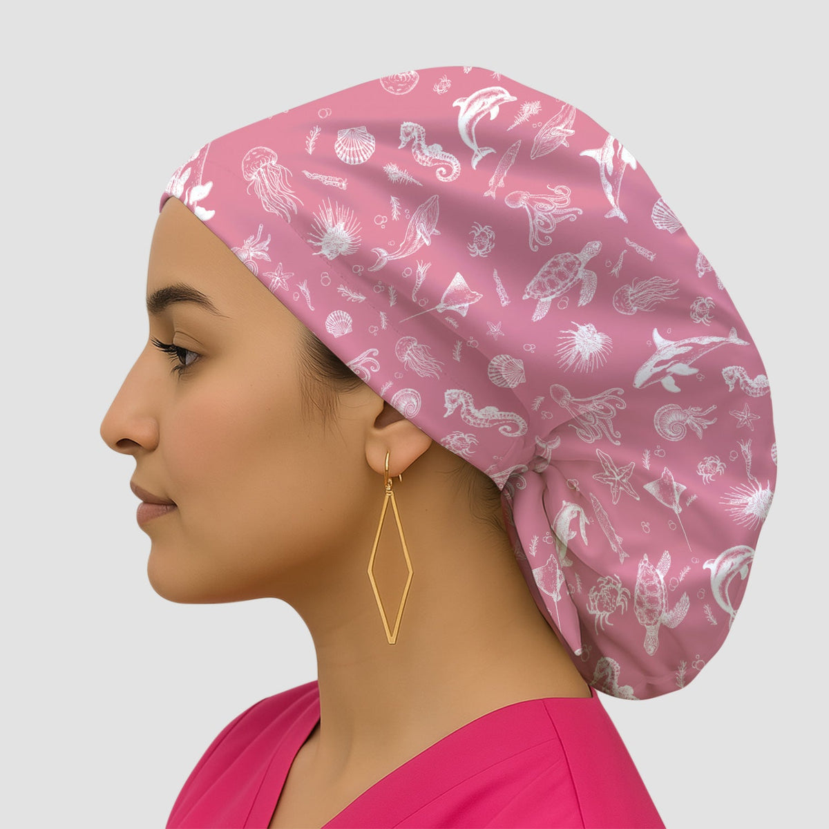 Marine Sea Life Scrub Cap