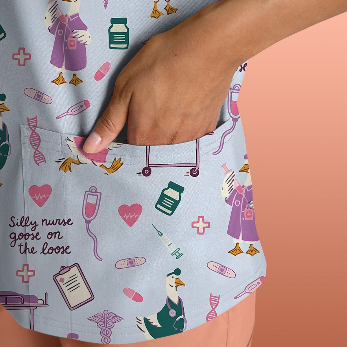 Goose Medical Humor Tools Nurse Scrub Top