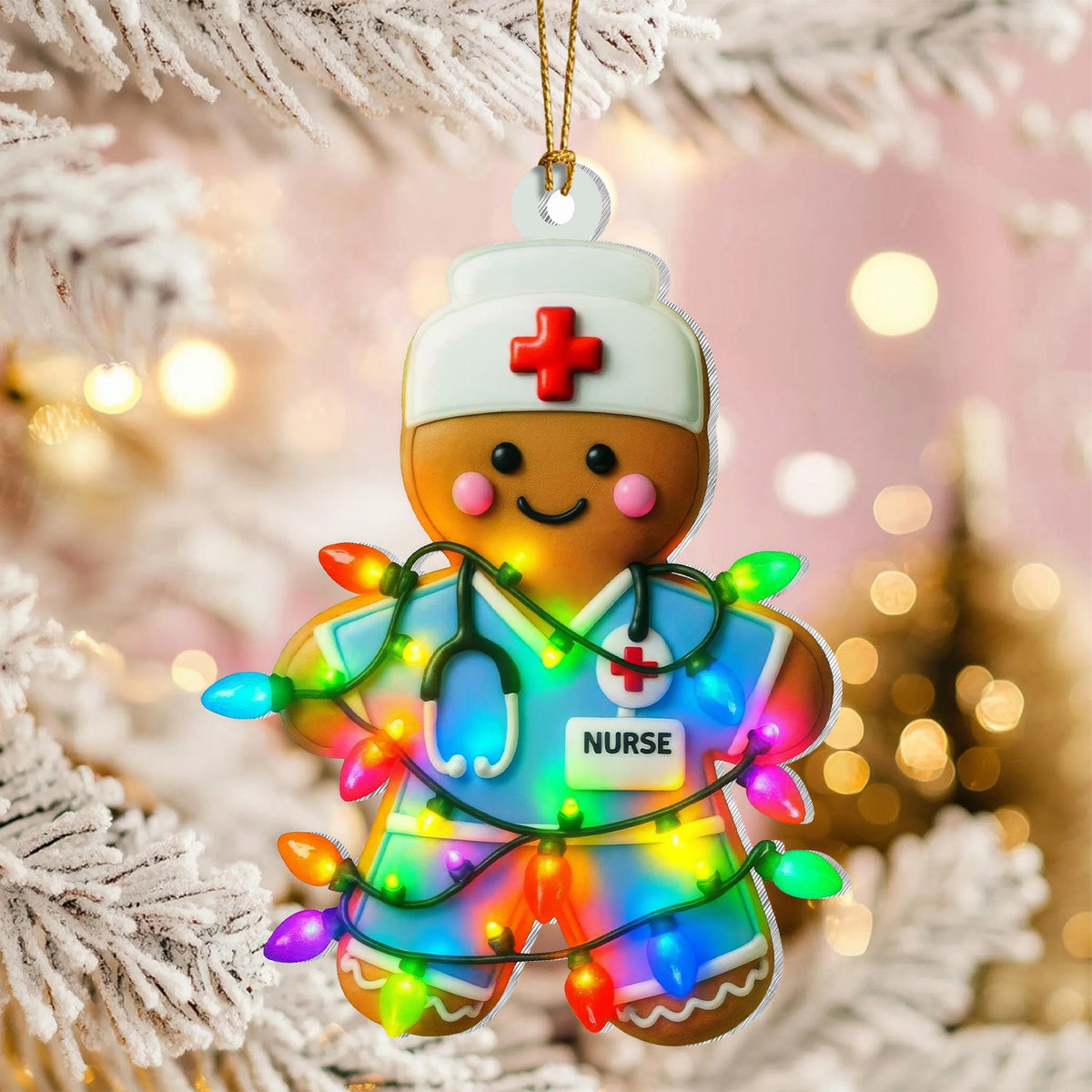 Gingerbread Nurse Christmas Ornament