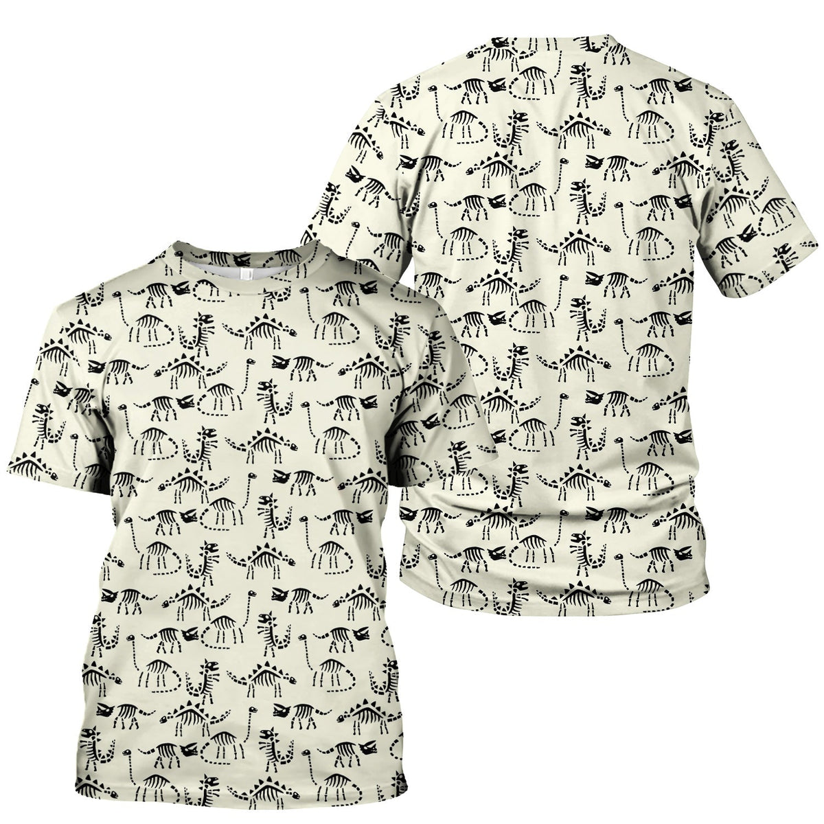 Dinosaur Skeleton Fossil Nurse Scrub Top