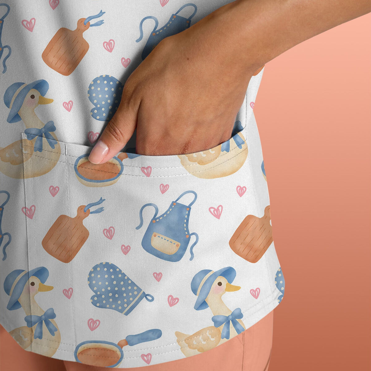 Duck Apron Kitchen Utensil Nurse Scrub Top