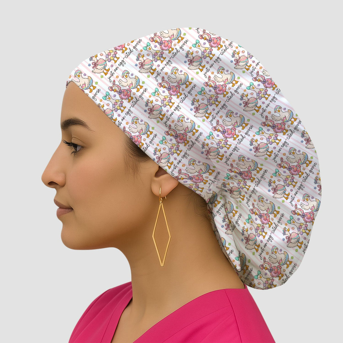 Easter Goose Egg Scrub Cap