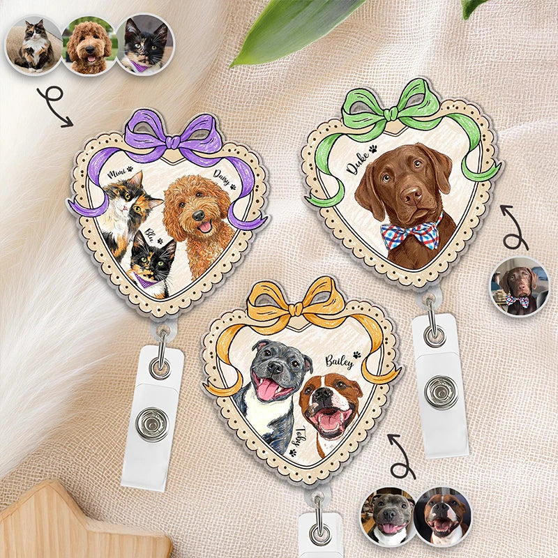 Personalized Pet Portrait Badge Reel
