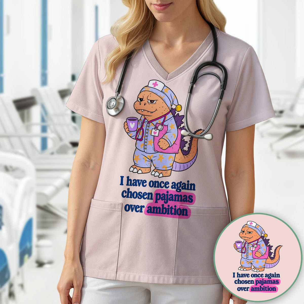 Pajamas Over Ambition Dinosaur Shirt