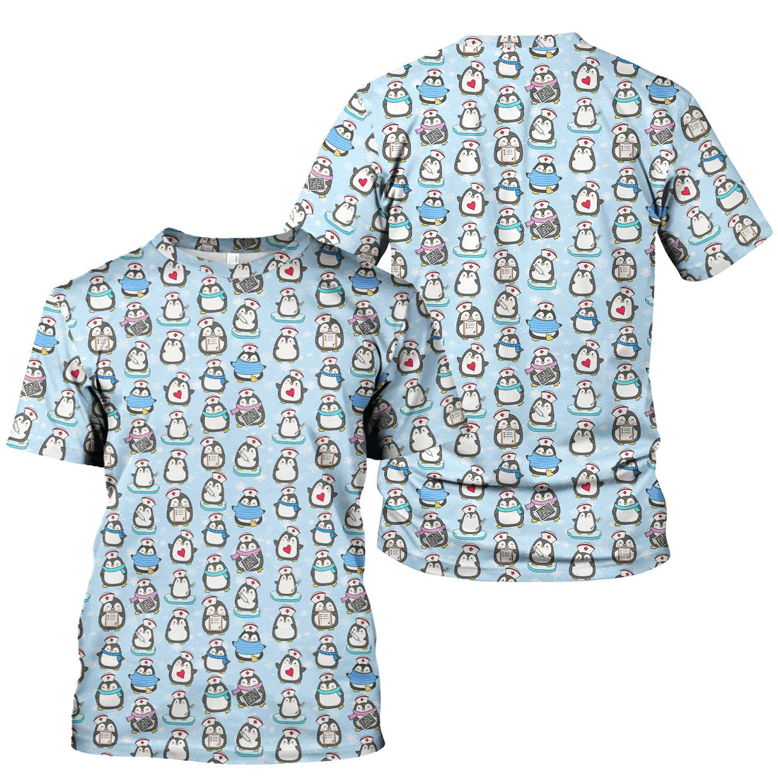 Personalized Christmas Penguin Syringe Nurse Shirt