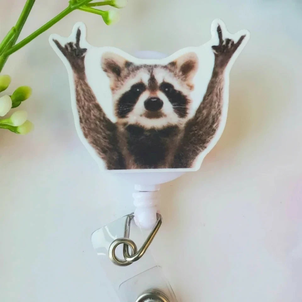 Raccoon Badge Reel