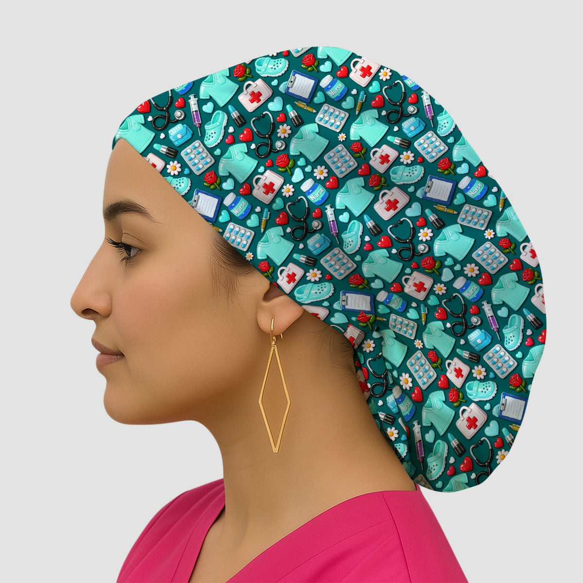 Medical Icons Scrub Cap