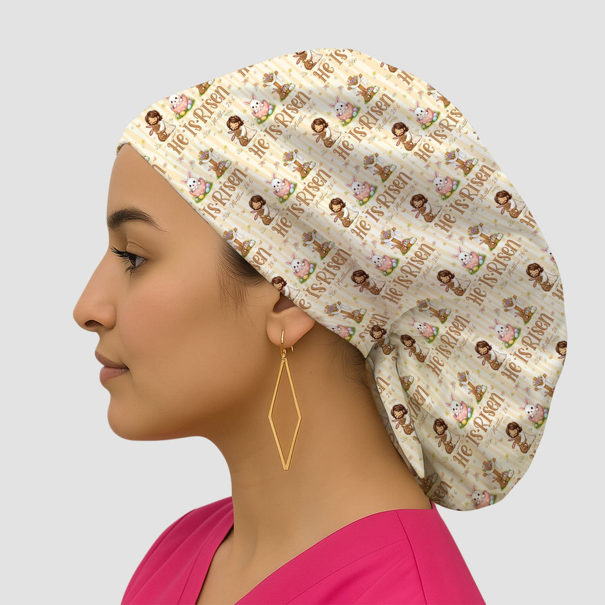 Risen Jesus Scrub Cap - Easter Gift For Nurse